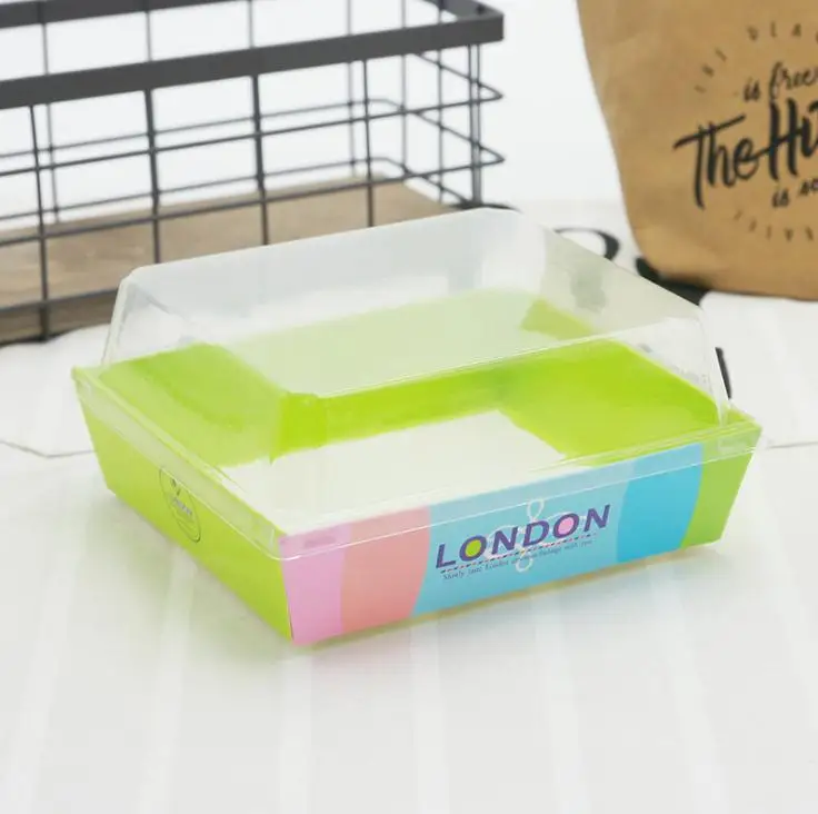 500 наборов коробка для сэндвичей салата десерта хотдога пирожных упаковочные