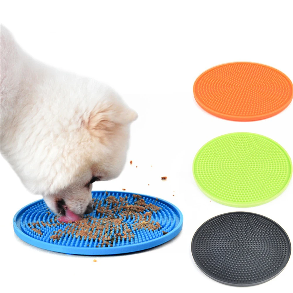 

Pet Lick Pad Slower Feeder Pad Cats Dog Licky Mat Feeding Cats Dogs Licking Mat Pet Bathing Distraction Pads Silicone Dispenser