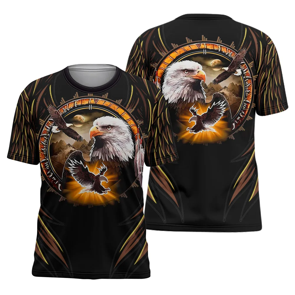 

3D Printing Men T-shirt Bull Eagle Horse Design homme tee shirtt Men Tops 2021 Funny Daily T-shirts S-7XL