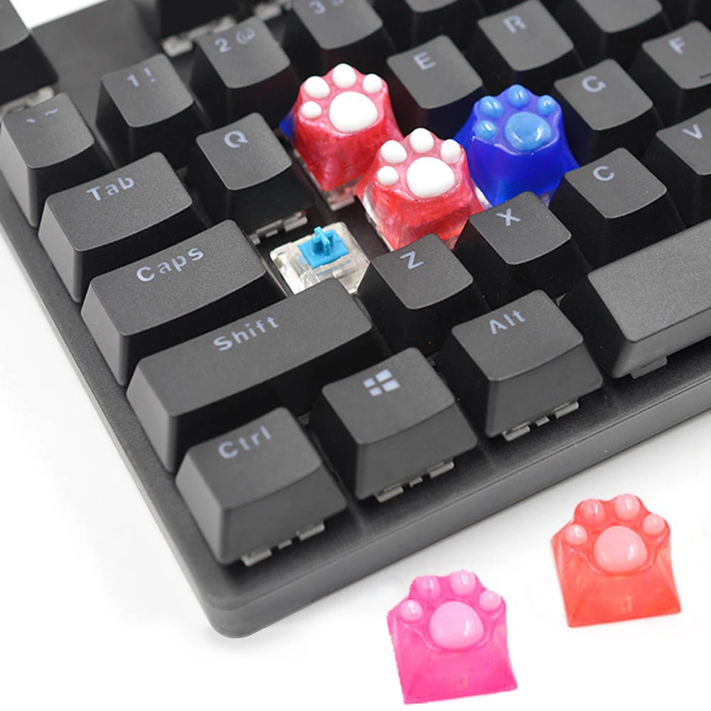 Силиконовые формы с милой кошачьей лапой для механической клавиатуры чехол DIY