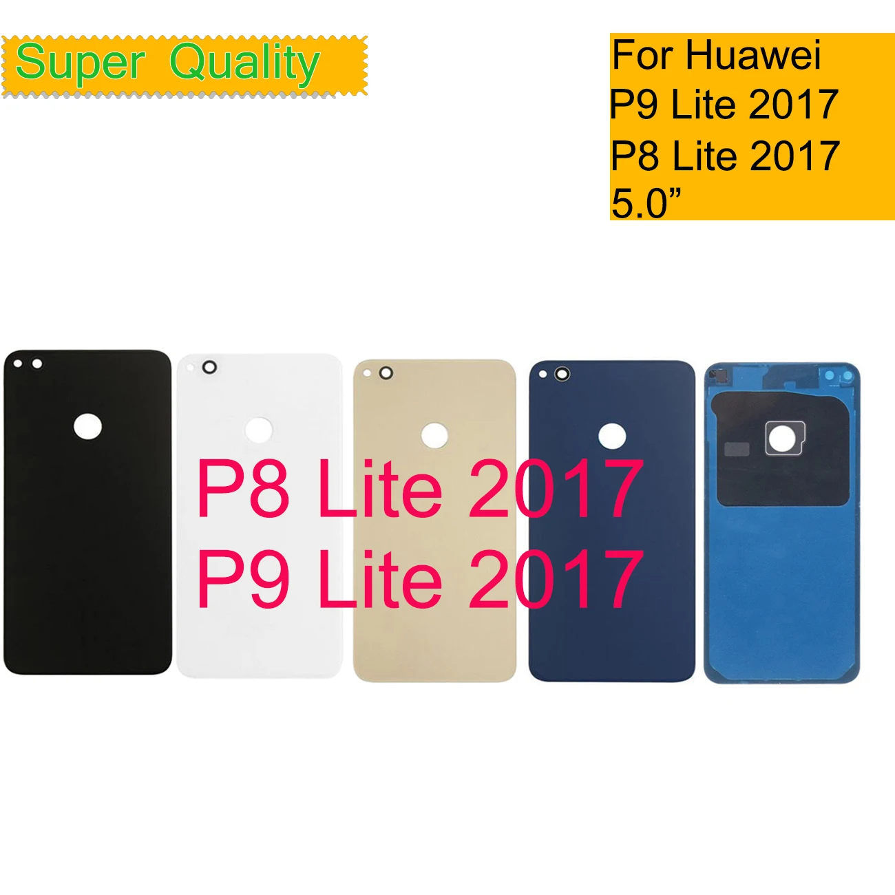 10 шт./лот,, для huawei P9 Lite P8 Lite PRA-LA1, PRA-LX1, корпус, крышка батареи, заднее стекло, задняя дверь, Корпус Корпуса