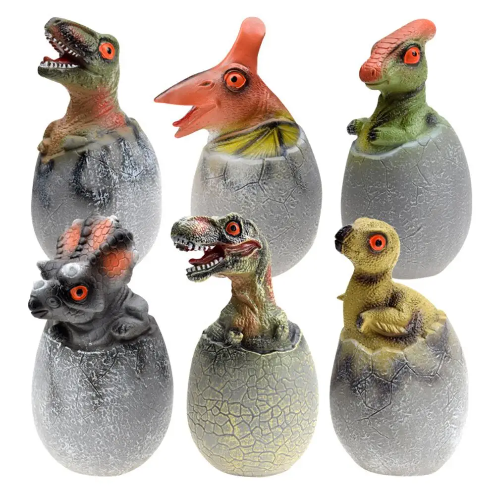 

Lovely T-rex Triceratops Dinosaur Egg PVC Model BB Device Development Kids Toy