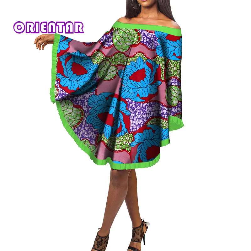 Комплект из обуви в африканском стиле платья для женщин с принтом рукав летучая