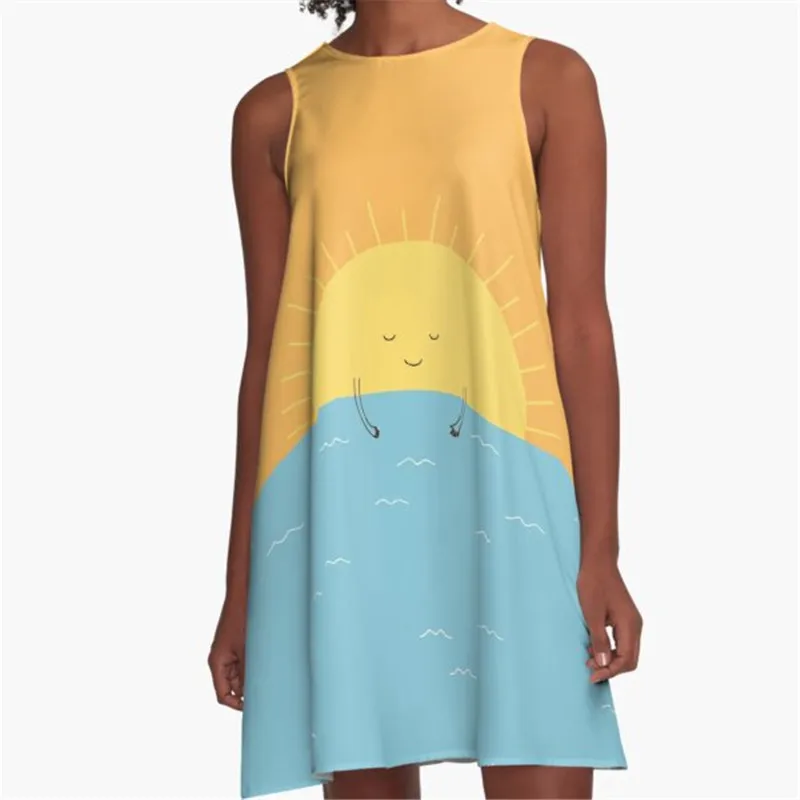 

Fashion Women summer dresses Geometric Christmas Printed A-Line Boho Dress for women harajuku Sexy ladies mini short beach dress