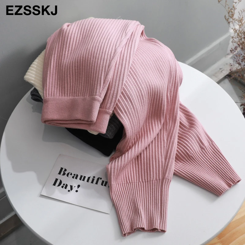 casual Elastic Waist Trousers Thick Knitted Women Harem Pants Autumn Winter Sport swear female sweater Radish pants Grandma