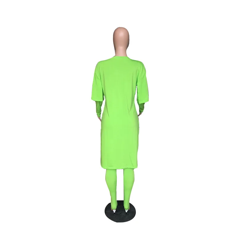 

Woman Clothes Long Sleeve Solid Split Long Top and Trousers Two Piece Set Casual Outfits Streetwear Sets Wholesale Dropshipping