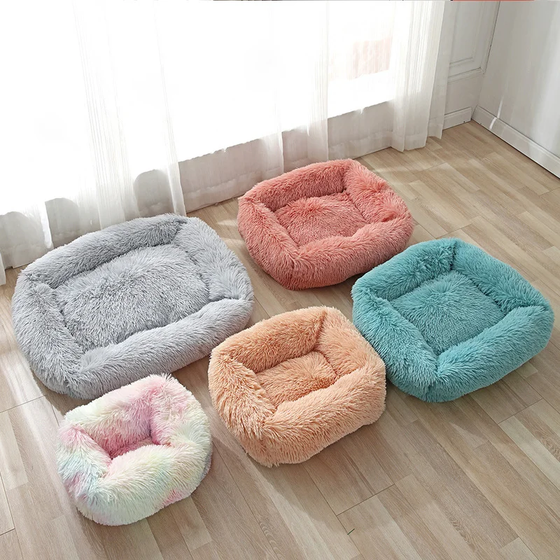 

Super Soft Dog Bed House Dog Mat Plush Cat Mat Cats Nest For Large Dogs Bed Labradors House Round Cushion Pet Product Supplies