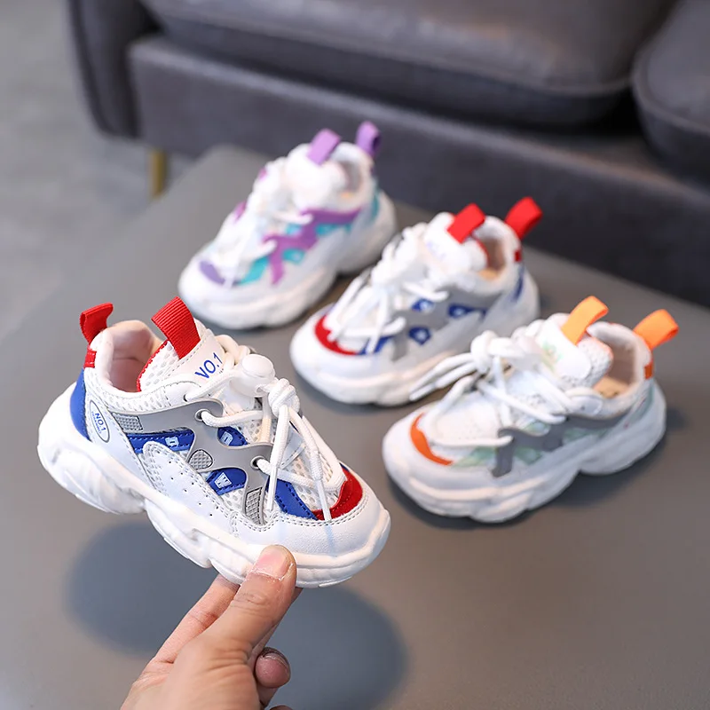 

Children's Sneakers Boys and Girls Spring Fall 2021 New Net Shoes for 1-5 Year Girls Kids Fashion Casual Sports Shoes Sneakers