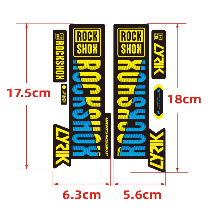 Коллекция 2018 года наклейка на вилку для горного велосипеда LYRIK ROCK SHOX переднюю
