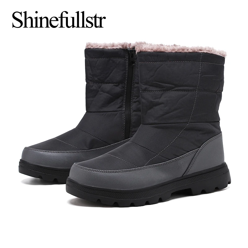 

Мужские зимние ботинки на молнии, из полиэстера