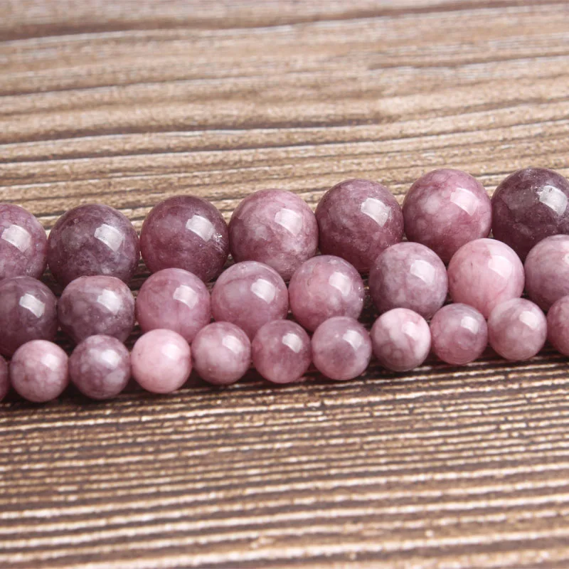 

6 8 10mm Natural Purple Mica Stone Loose Beads Suitable For Jewelry DIY Woman Bracelet Necklace Earrings Accessories Amulet