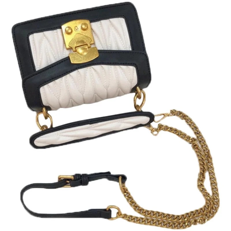 

Genuine Leather Rhombus Small Square Bag Female 2021 New Fashion Chain Small Bag Retro Lock Single Shoulder Messenger Female Bag