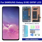 Оригинальный ЖК-дисплей с рамкой для SAMSUNG Galaxy S10E G970 G970FDS G970W S10e дисплей сенсорный экран дигитайзер Замена с точками