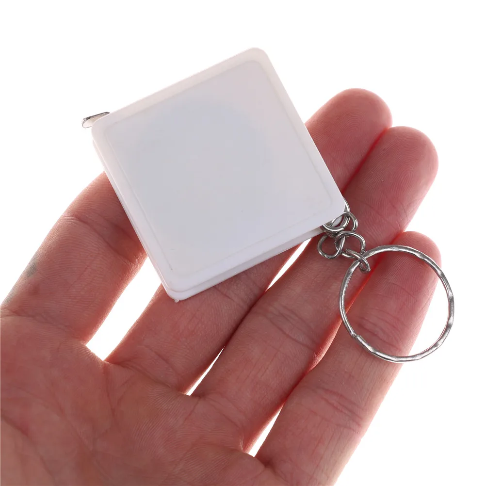 

1 Piece Mini Tape Measure With Key Chain Plastic Portable Retractable Ruler Centimeter/Inch Tape Measure