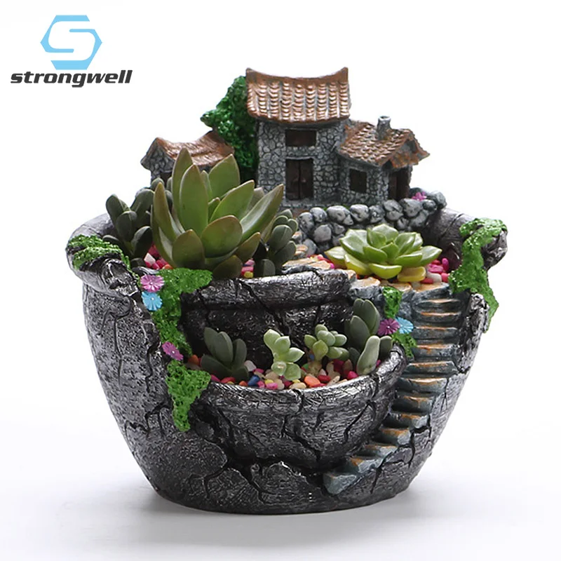 Strongwell суккуленты блюдо цветочный горшок приусадебное Садоводство маленький сад