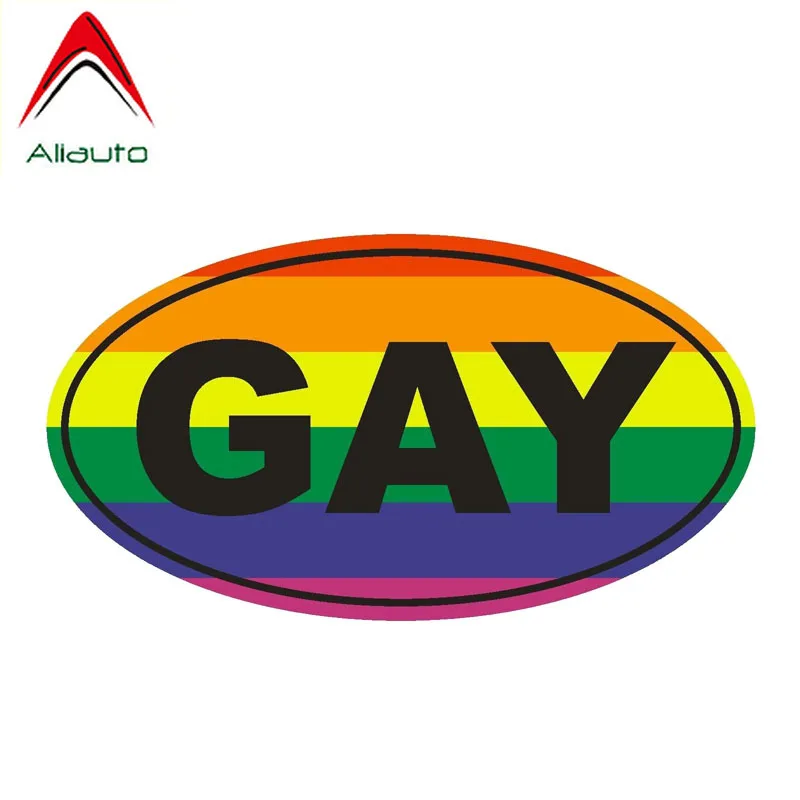 

Aliauto индивидуальные европейские гей овальные забавные автомобили и мотоциклы ПВХ наклейка автомобильная наклейка Водонепроницаемая солнц...