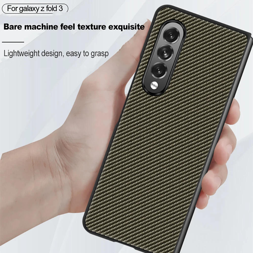Текстурный чехол Kisscase из углеродного волокна для Samsung Galaxy Z Складывающийся в два