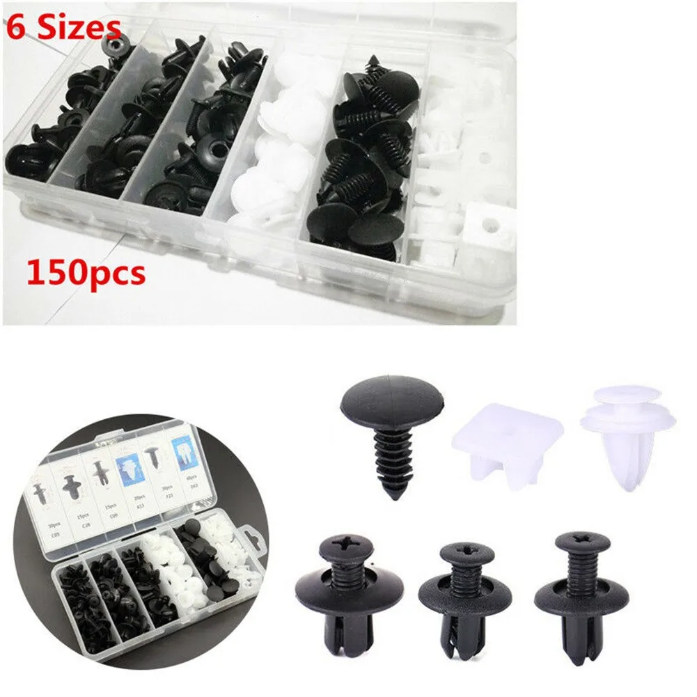 

150PCS Auto Bumper Push Pin Rivet Clip Retainer Fastener Moulding Trim Panel Kit Car Accessory Set Plastic Buckle