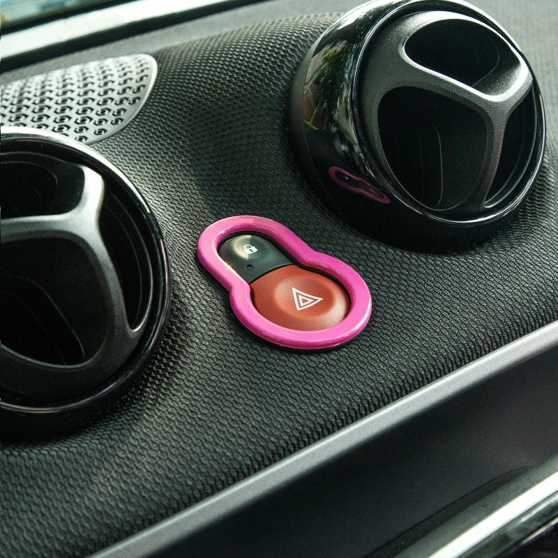 Автомобильный Стайлинг предупреждение светильник кнопка наклейка внутренняя