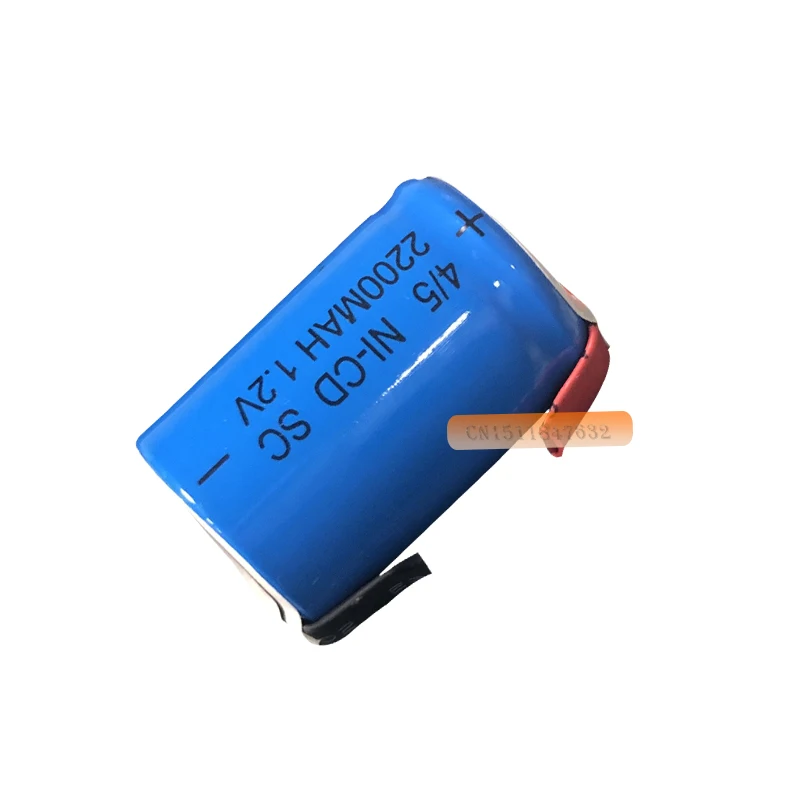 10 шт. Ni-Cd 4/5 SubC Sub C 1 2 В 2200 мАч аккумуляторная батарея с вкладкой-синий цвет