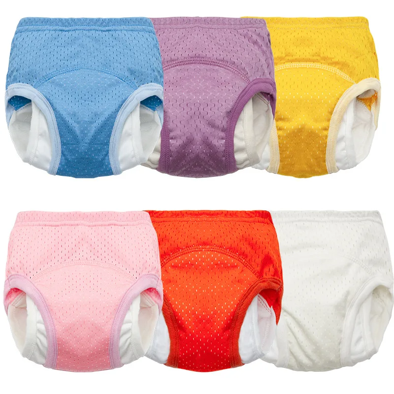 

Infant Diaper Pure Color 1Pcs Baby Nappies Newborn Training Pants Reusable Breathable Elastic for Boy Girl