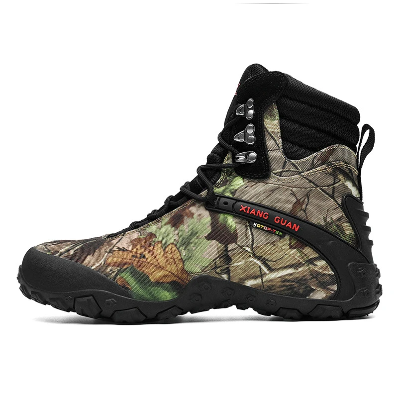 XIANGGUAN men hiking shoes Camping Tactical Boots men Snow Boots women camouflage Climbing Waterproof Boots Motorcycle Boots Men