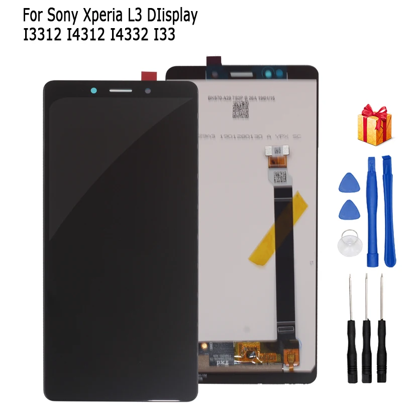 

ЖК-дисплей и сенсорный датчик в сборе для Sony Xperia L3 I3312 I4312 I4332 I3322, запасные части для Sony L3