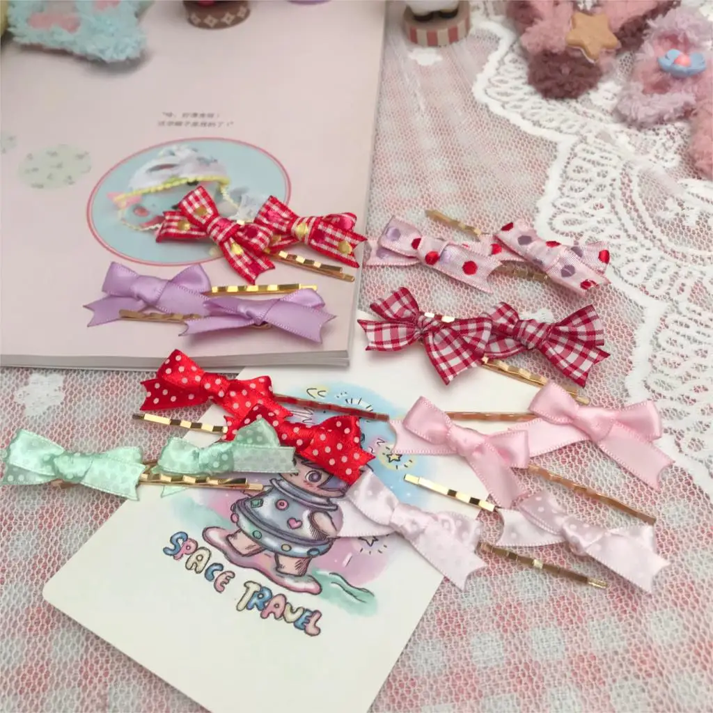 

Bowknot hairpin lolita harajuku kawaii express clip hair tire a word