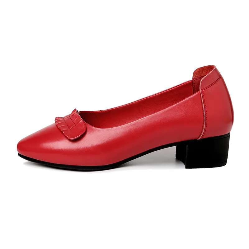

Pointed-Toe Thick-Heeled Single Shoes With Foot Solid Color Women'S Shoes Waterproof Platform Women'S Shoes