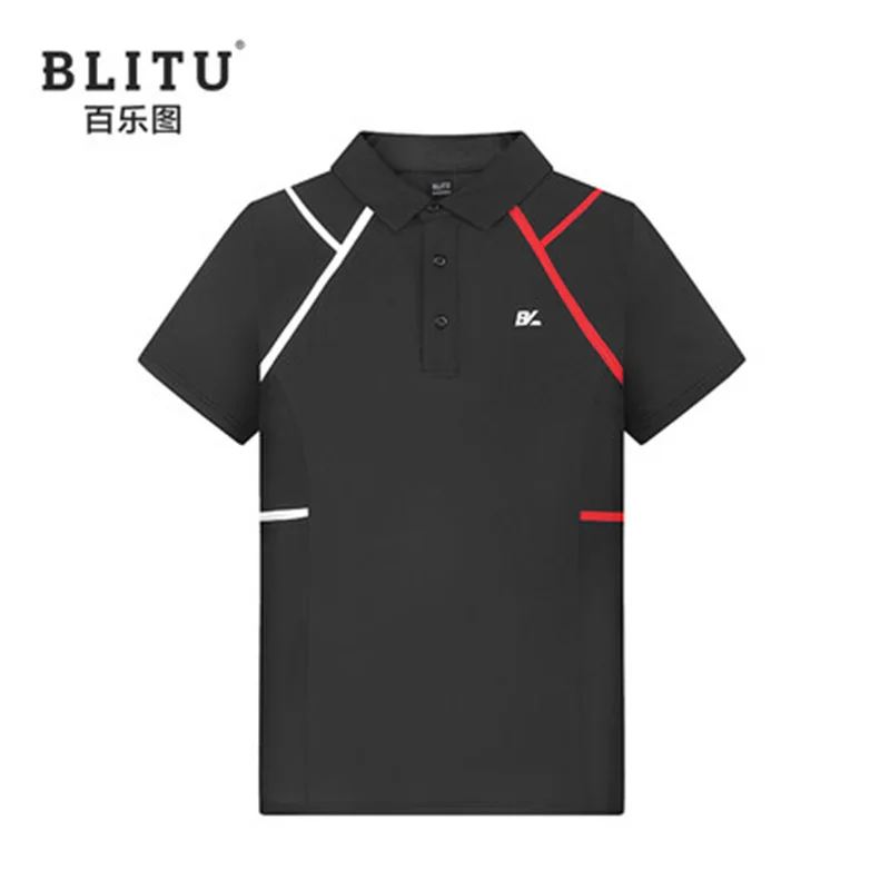 Мужская рубашка BLITU для гольфа летняя спортивная одежда спортзала футболка с