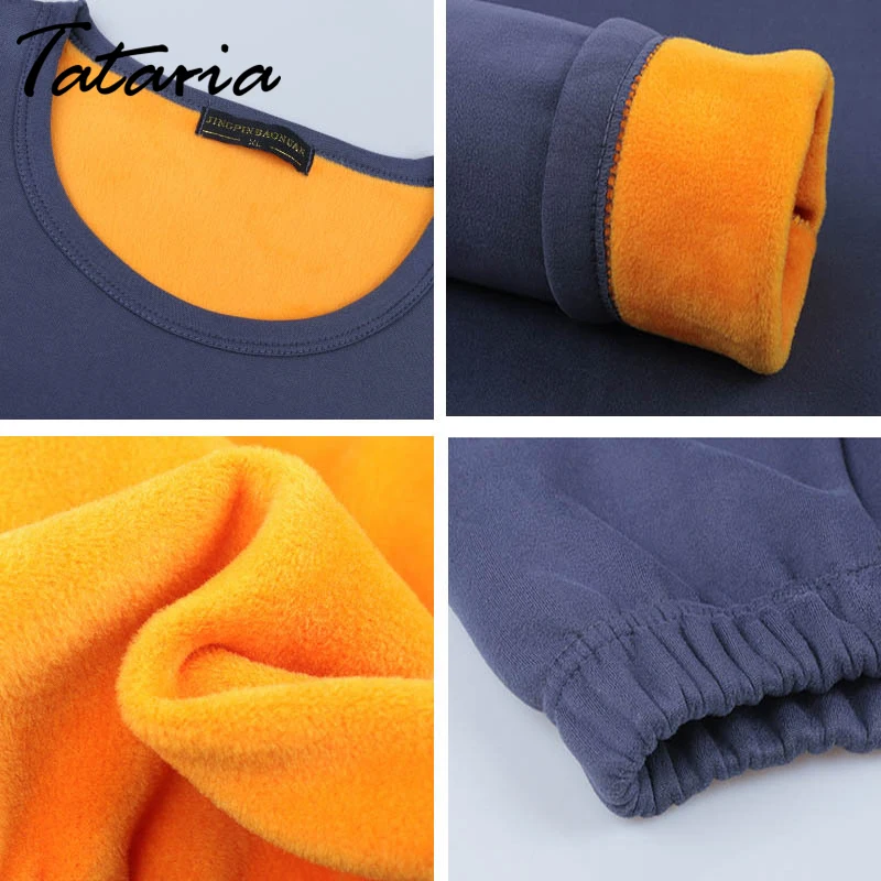 Зимний плотный теплый флисовый женский спортивный костюм комплект из 2 предметов