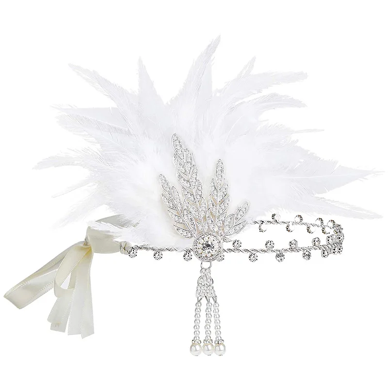 Повязка на голову в стиле Грейт Гэтсби 1920s аксессуары для волос свадьбу - купить