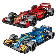 Creative Expert Famous MOC Super Racing Car F1 GTE Sports Vehicle Building Blocks Model Modular Bricks Technical Boys Toys Gifts
