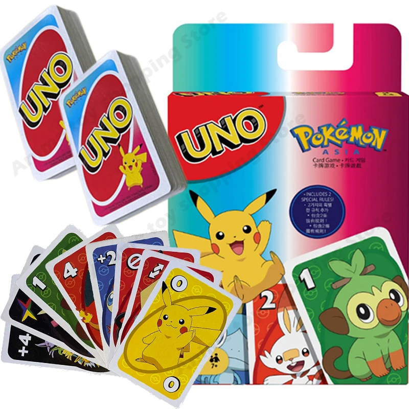 Игра UNO с покемоном мечом и щитком карточные игры Марио семейная смешная детская