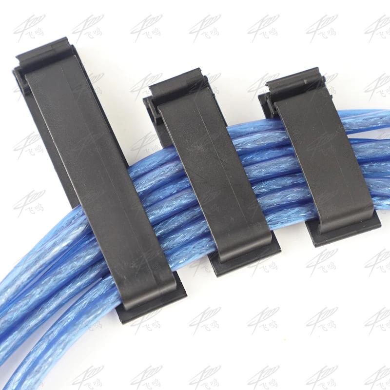 20 шт. самоклеящийся нейлоновый монтажный плоский провод зажим для кабеля