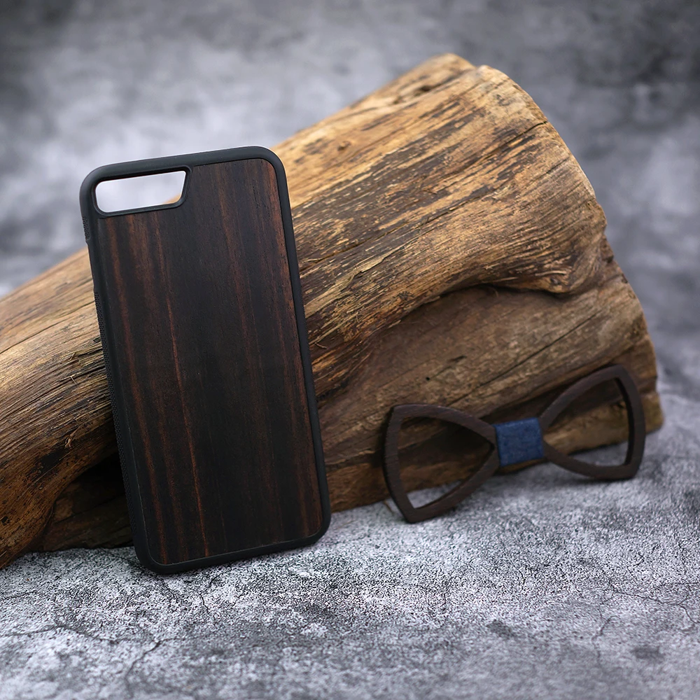 Черный чехол тонкий деревянный для iPhone 7 8 6 6s Plus SE 2 Деревянный X Xs 11 Pro Max XR Black Rosewood |