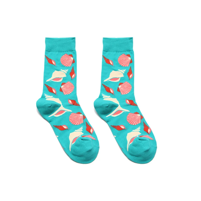 PEONFLY/Женские Носки с рисунком собаки осьминога, цветов, растений, Kawaii, забавные повседневные женские хлопковые чулки, уличная одежда для катания на коньках, Harajuku
