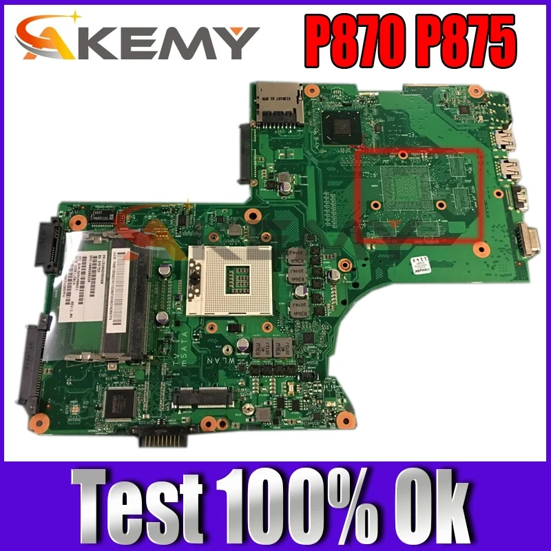 

Материнская плата AKEMY V000288120 для ноутбука toshiba satellite P870 P875 1310A2492446, материнская плата SLJ8E 6050A2492401-MB-A02 DDR3