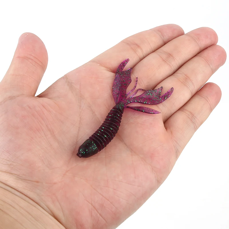 

Ardea Soft Lures 6pcs 76mm 2g Worm Silicone Bait Wobblers Swimbait Artificial Double CoBaitfishing Bass Fishing Tackle jigging