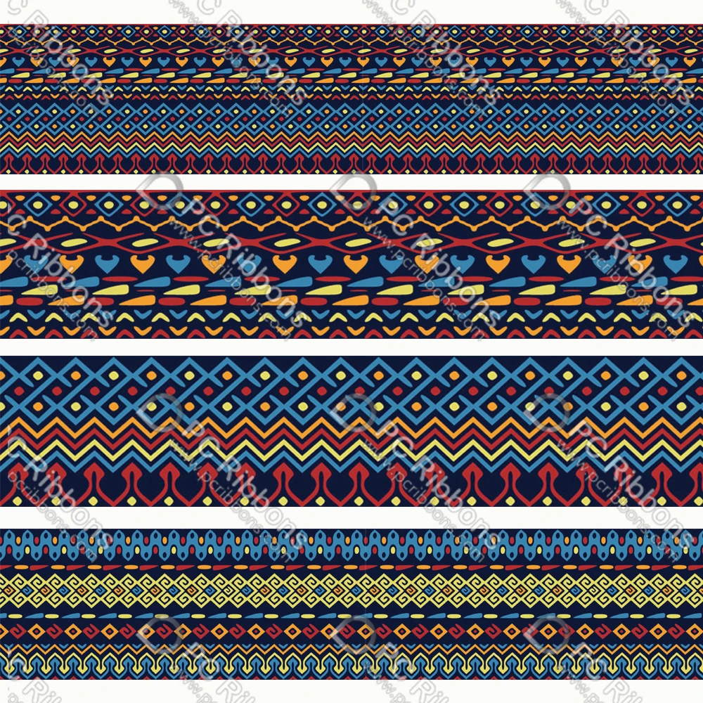 Шнурок с персидским геометрическим принтом/атласная/корсажная лента 1 дюйм