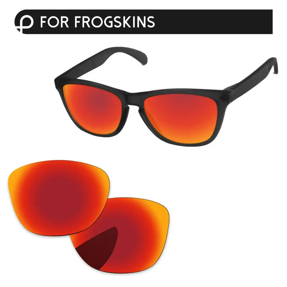 Papaviva Fire Red зеркальные поляризованные Сменные линзы для Frogskins OO9013 солнцезащитные