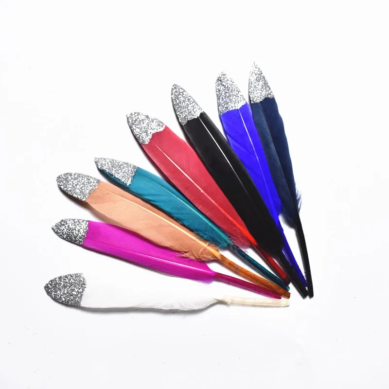 20 шт./лот окрашенные перья утки гусиные для рукоделия 10 15 см/4 6 дюймов перо фазана