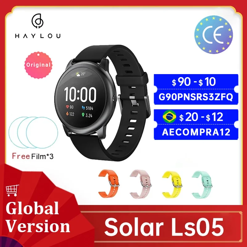 Смарт часы Haylou Solar LS05 водонепроницаемые умные для мужчин и женщин цифровые дома
