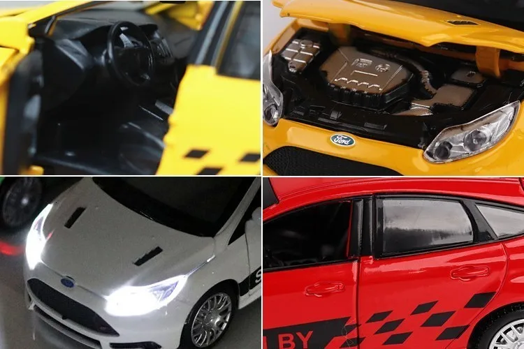1/32 Масштаб литья под давлением Ford Fawkes сплав модели автомобилей моделирование Авто транспортные средства игрушки украшение автомобиля хэтчбек автомобиль подарок на день рождения для мальчика