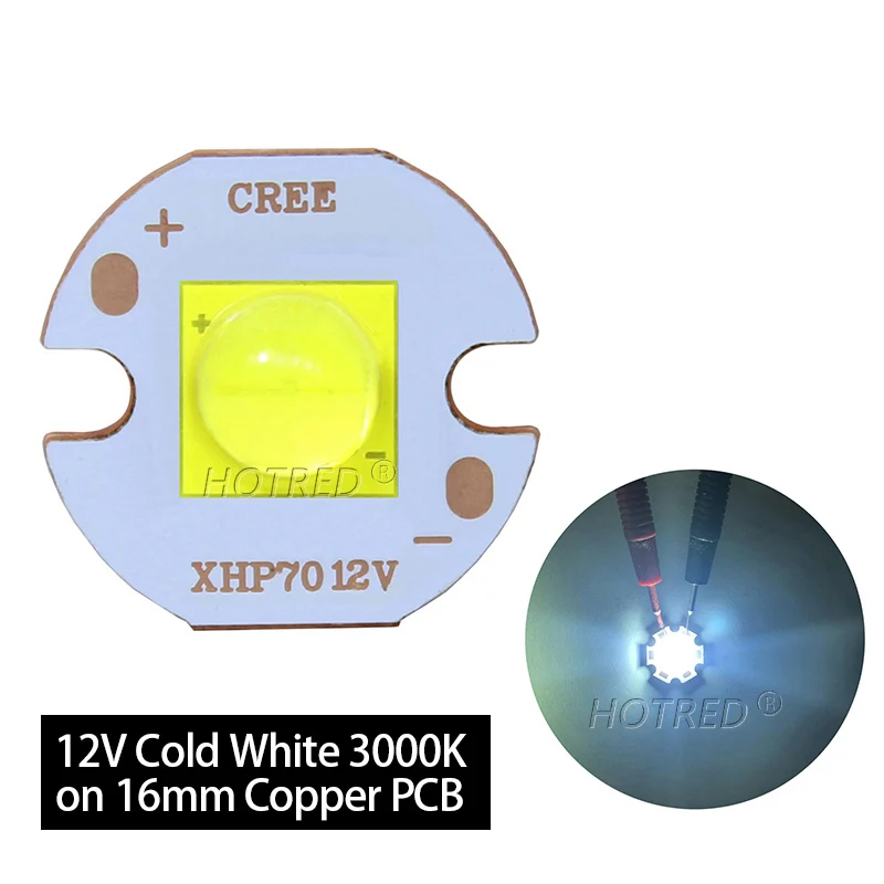 LED Эмиттер HotRed 7070  XHP70  Холодный белый свет