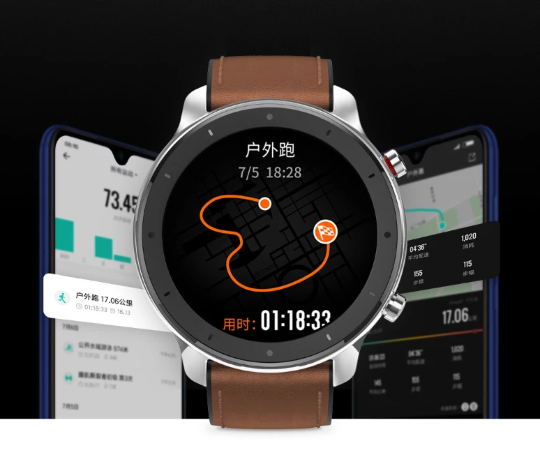 [Глобальная версия] Xiaomi Amazfit GTR 47 мм gps Смарт часы мужские 5 АТМ водонепроницаемые Смарт часы 24 дня батарея