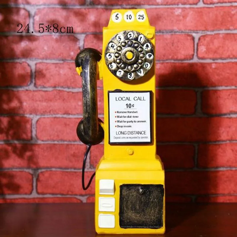 Antique Phone Styling Piggy Bank Vintage Booth Figurine Call Telephone KYY9004 | Дом и сад