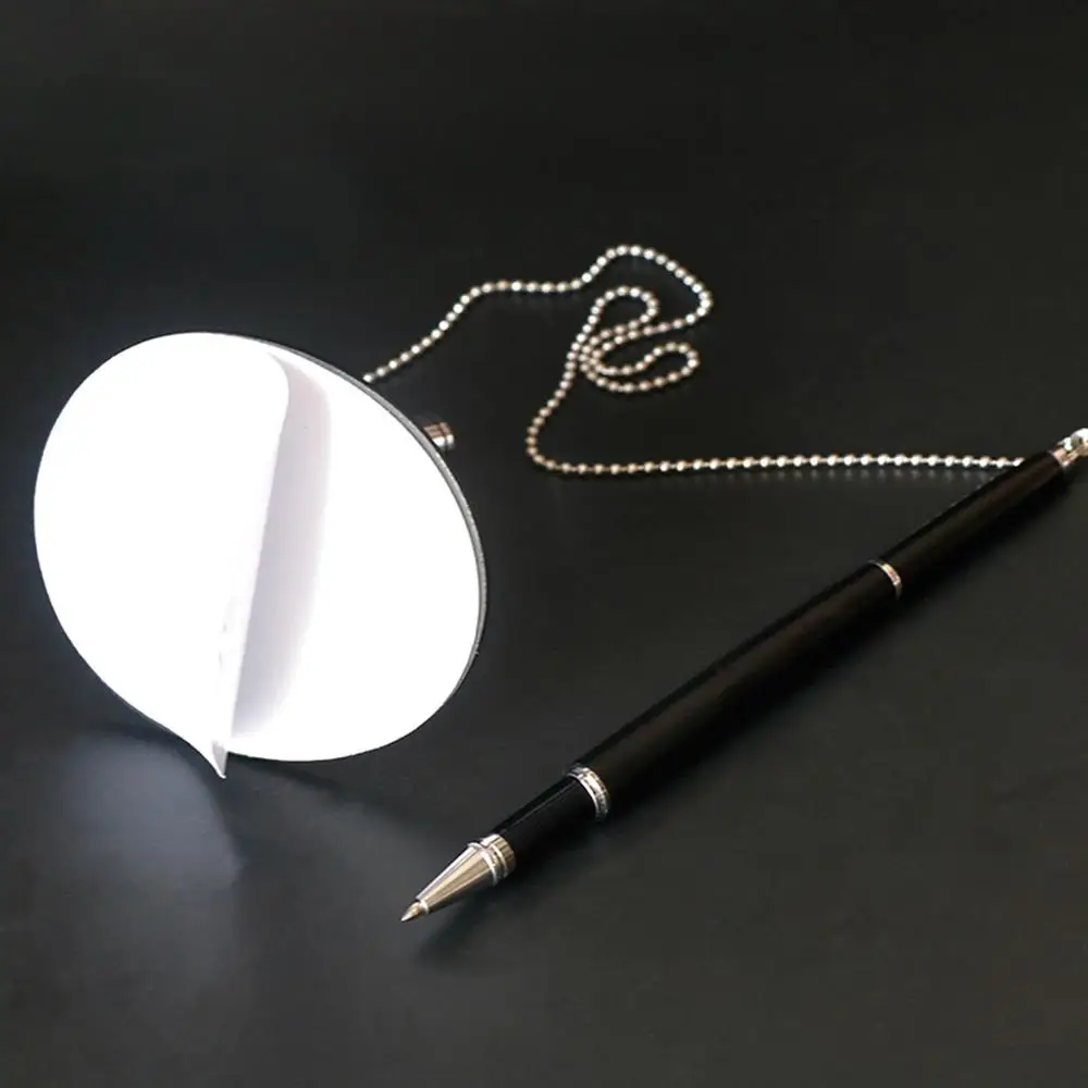 Classic Metal Ballpoint Pen Secure Chain Attached Base Stand Desk Office Counter Signature Pens Stationery Gift |