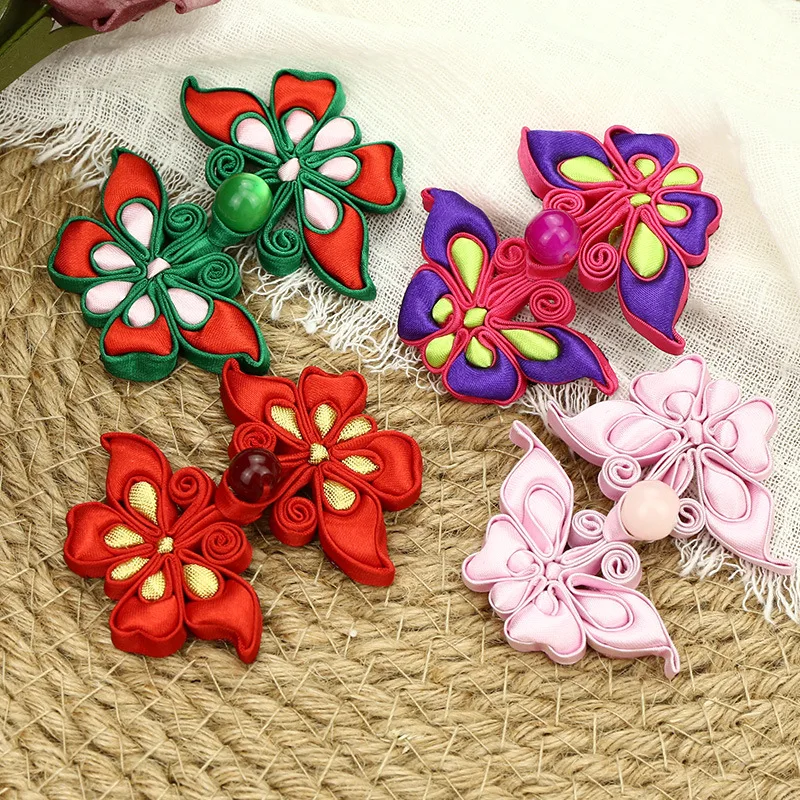 1 пара китайских пуговиц с узлом ручной работы Чонсам Танг костюм Подсолнух