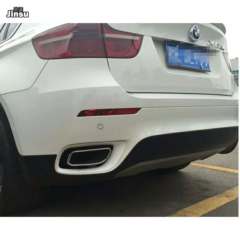 PP пластиковый праймер автомобиля выхлопная декоративная рамка для BMW X6 2008 - 2013 E71